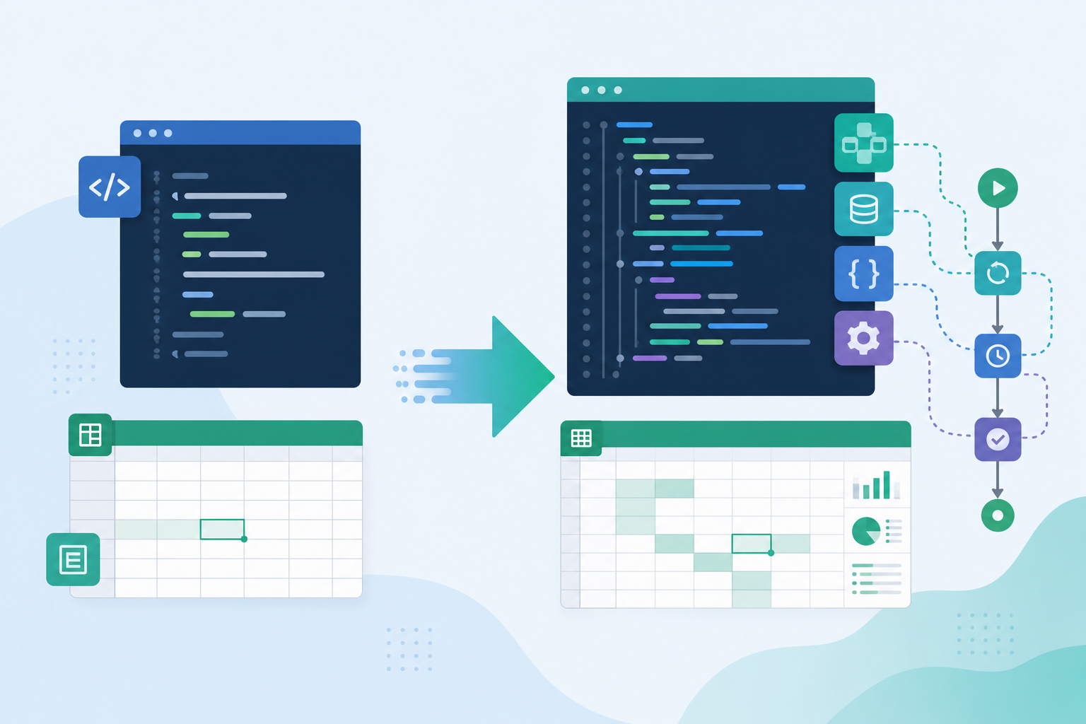AirScript 1.0与2.0在脚本API和开发能力上的对比示意图