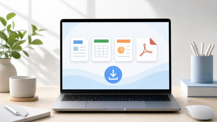 Mac 笔记本电脑上的办公软件下载示意图