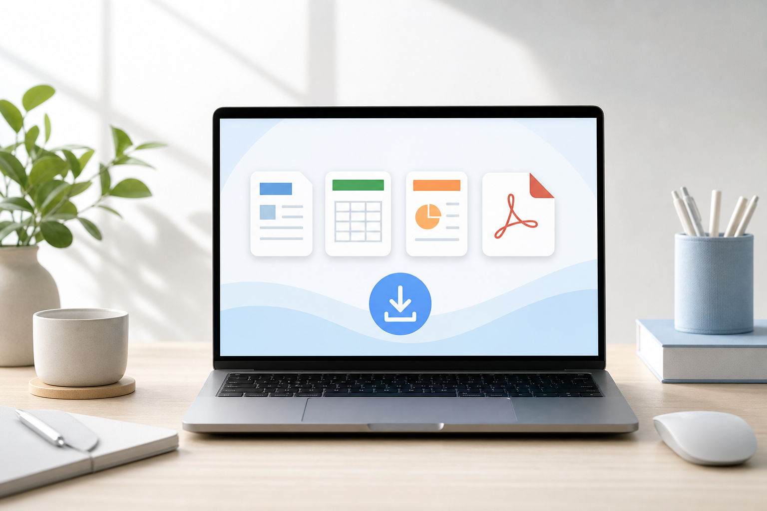 Mac 笔记本电脑上的办公软件下载示意图