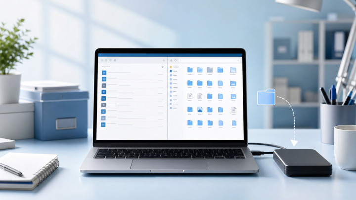 Windows 电脑中卸载办公软件并检查文件残留的示意图